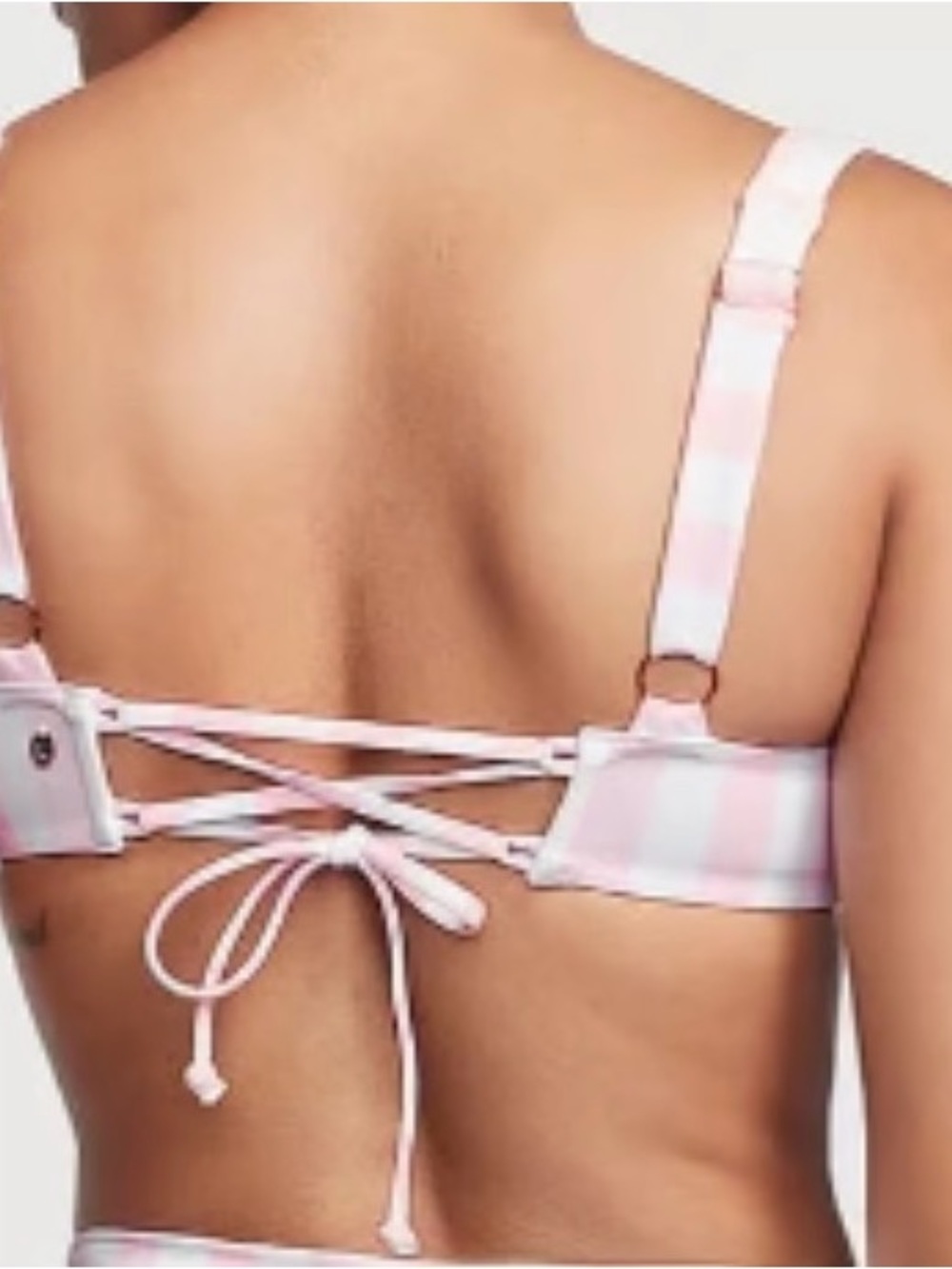 Victoria's Secret Swim Pink/White Stripe two piece bikini